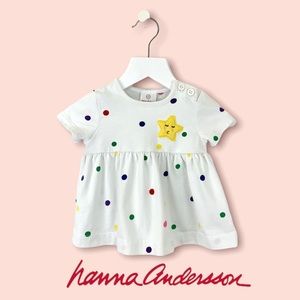 Hanna Andersson Polka Dot Top with Sleeping Star Appliqué 60 cm